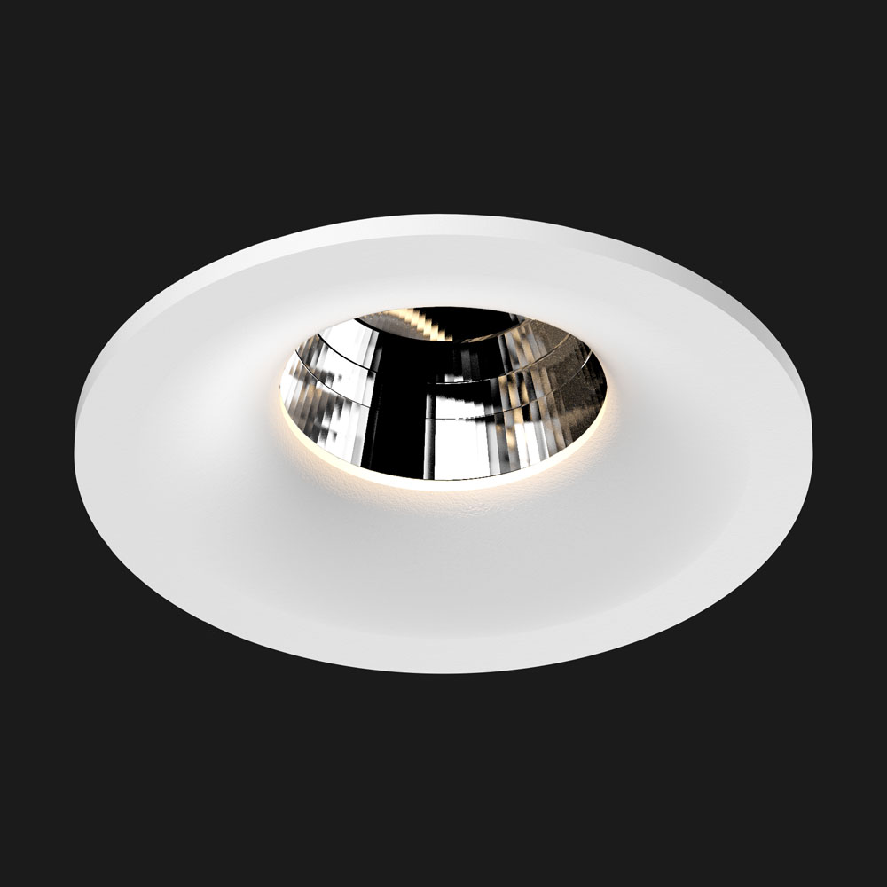 Spot encastrable, Titan Fix Round Cone, 40°, Bobbytrap springs, or mat,  dim, LED, 2700K, 1100lm, Ø8,5cm, H6,8cm - Doxis - Luminaires Nedgis